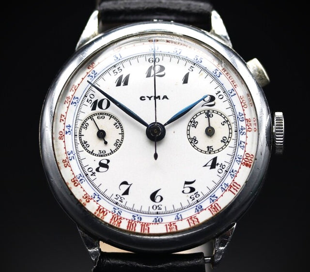 Cyma - Monopusher Jumbo Valjoux 22 1930er